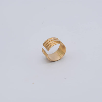 Kumi Brass Cuff Ring for Men and Women