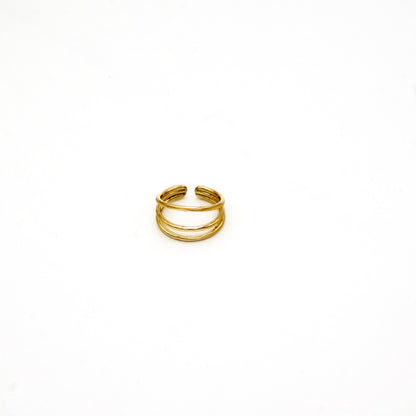 Lana Brass Open Stacked Ring