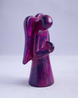 Handmade Soapstone Angels - Purple