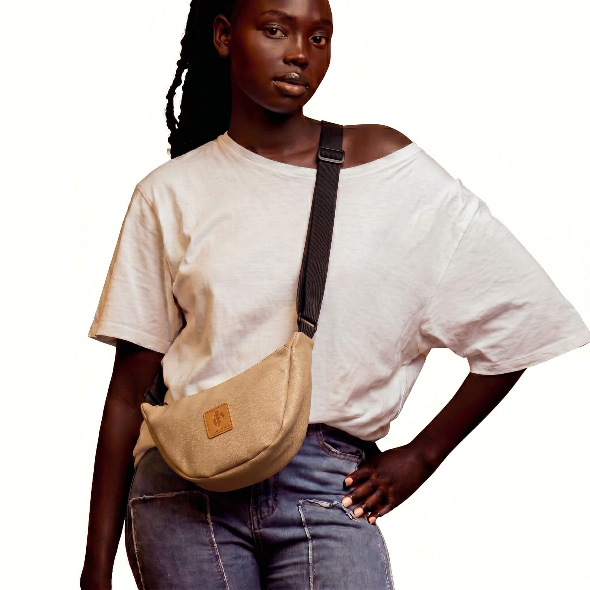 Round Mini Vegan Leather Crossbody Shoulder Bag 