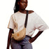 Round Mini Vegan Leather Crossbody Shoulder Bag 