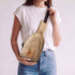 Buru latte vegan leather fashionable sling bag 