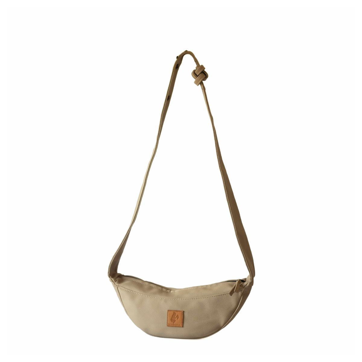 Half Moon Vegan Leather Crossbody Bag 