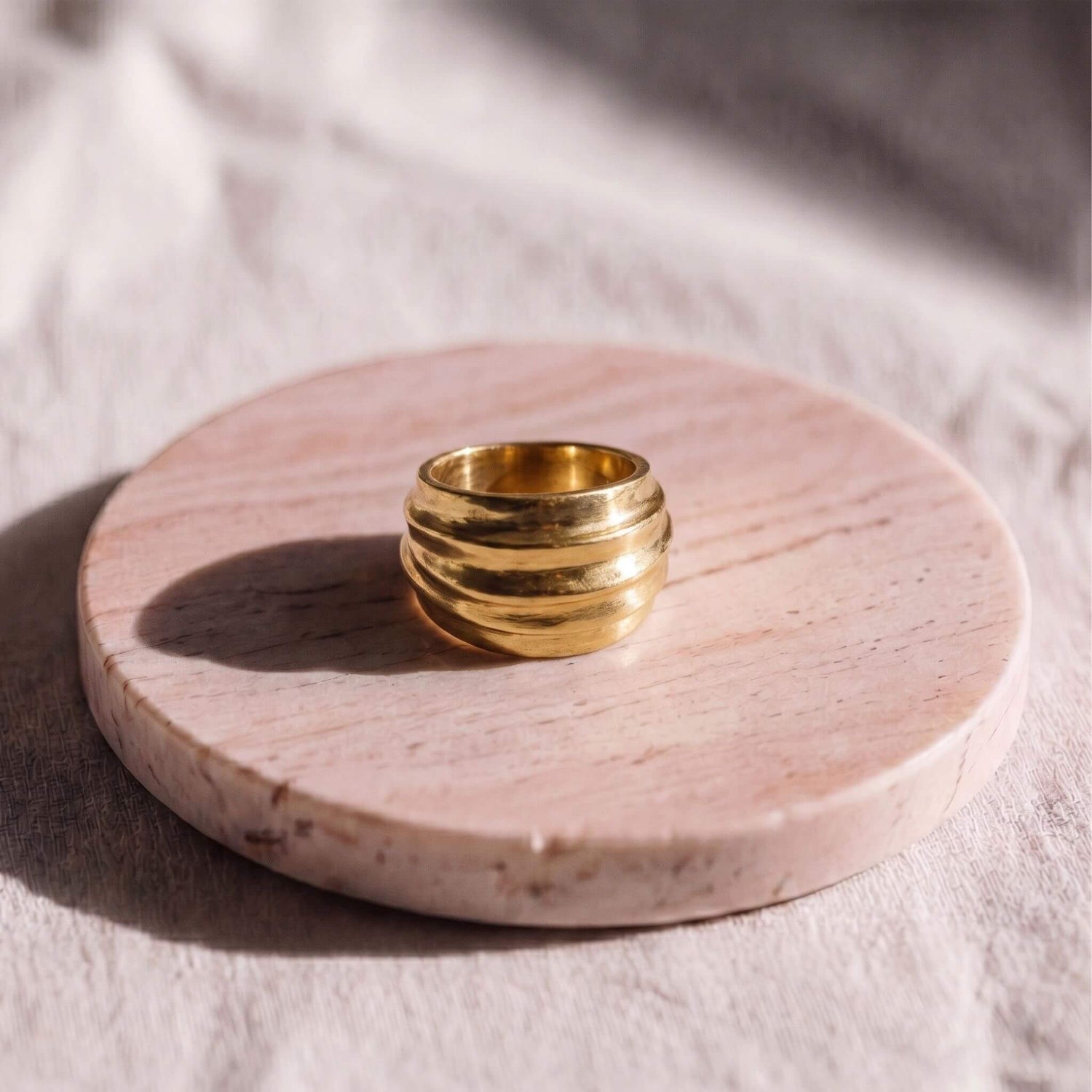 Layered Dome Brass Ring | Tena Ecodunia