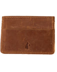 Leather Card Holder - Tan Pull Up