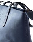 Mara Leather Bag - Navy Blue