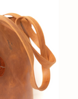 Tsavo with zipper-  Everyday Leather Tote - Tan Pull up