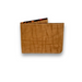 Patterned Leather Bifold Slim Wallet - Tan "Ndovu"