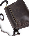 Lamu Cross Body Bag - Mocha Pull Up Leather