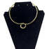Leo Brass Choker Necklace, Brass Geometric Circle Collar