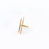 Leti Brass Double Spike Needle Adjustable Ring
