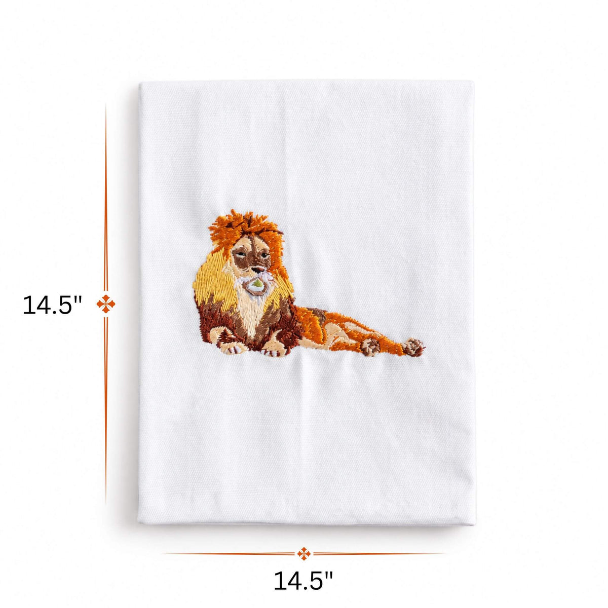 African Wildlife Embroidered Cotton Napkins - Handmade 