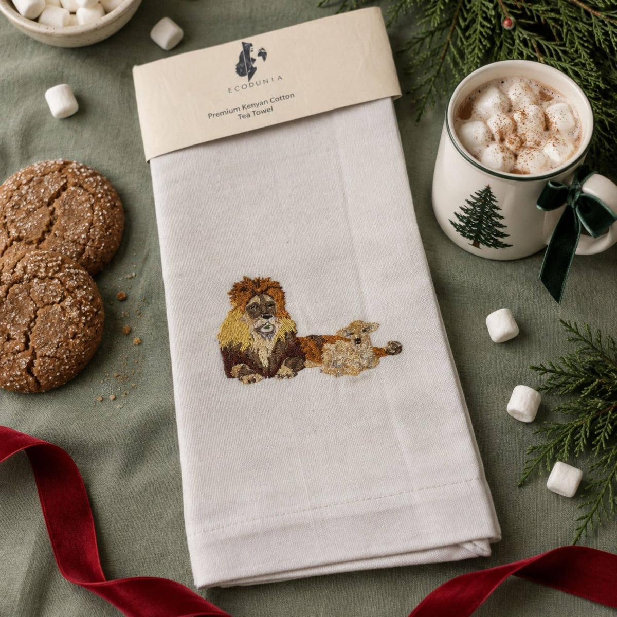 Custom Embroidered Tea Towel - EcoDunia