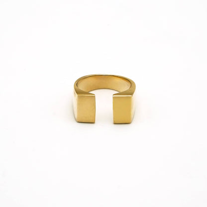 Loita Adjustable Signet Ring in Brass