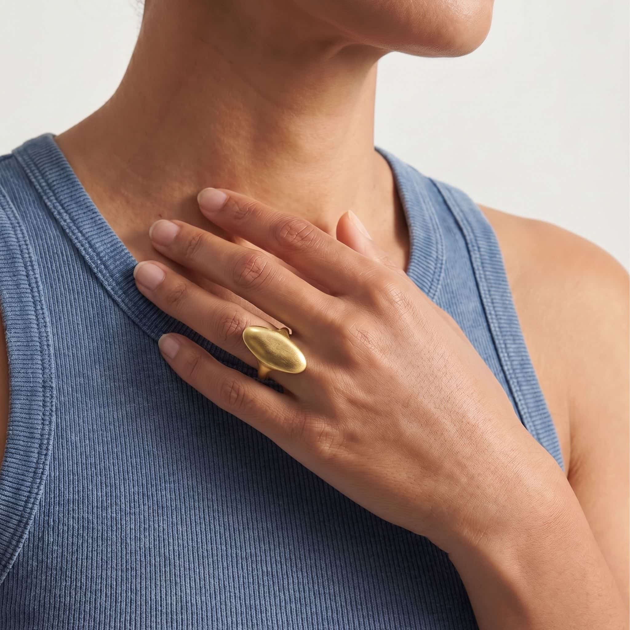 Long Raised Oval Ring | Zawadi Ecodunia 