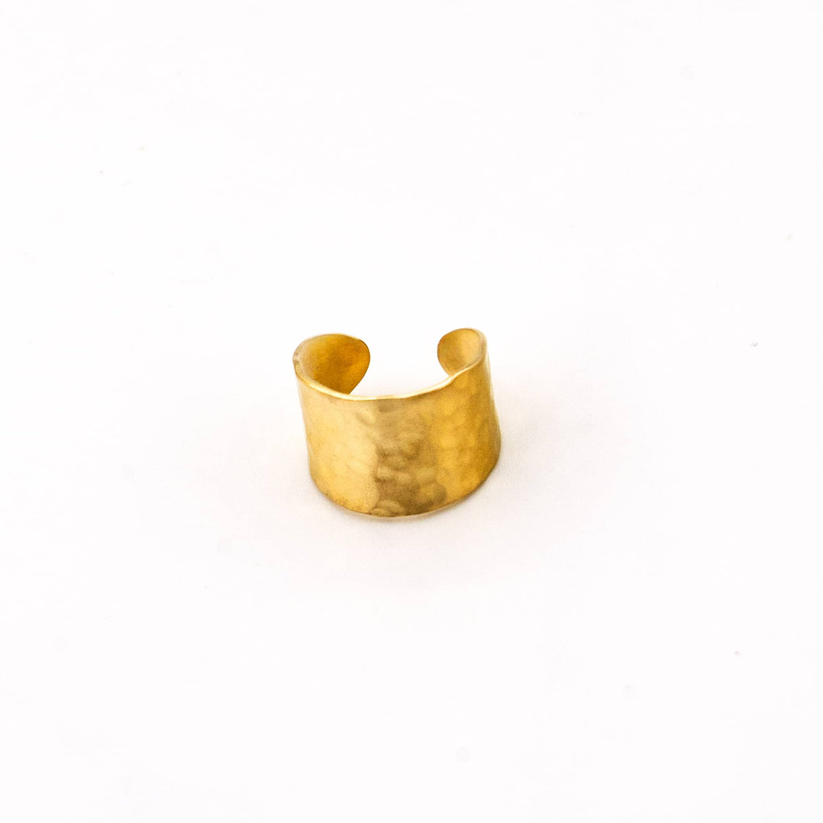 Wide Band Hammered Ring | Mala