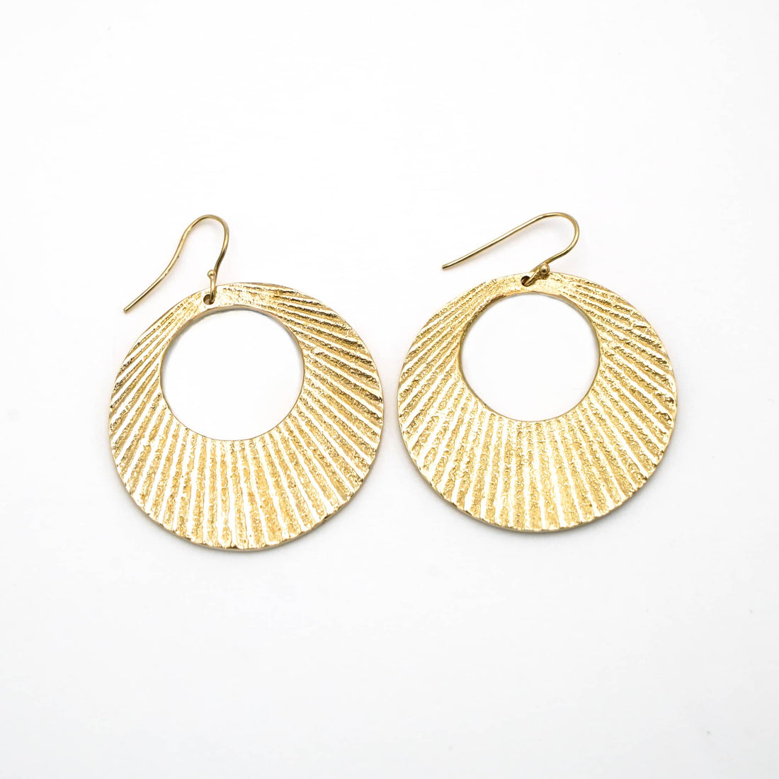 Mali Circle Hoop Brass Earrings