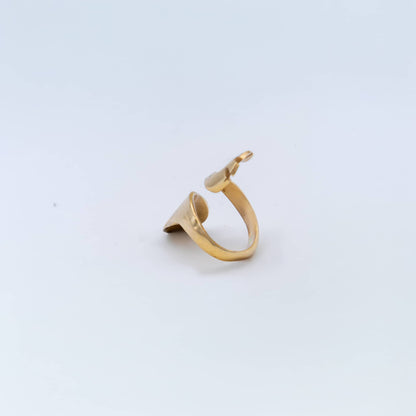 Mau Open Wrap Initial Ring for Women
