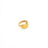 Mawi Love Golden Heart Shape Initial Signet Ring