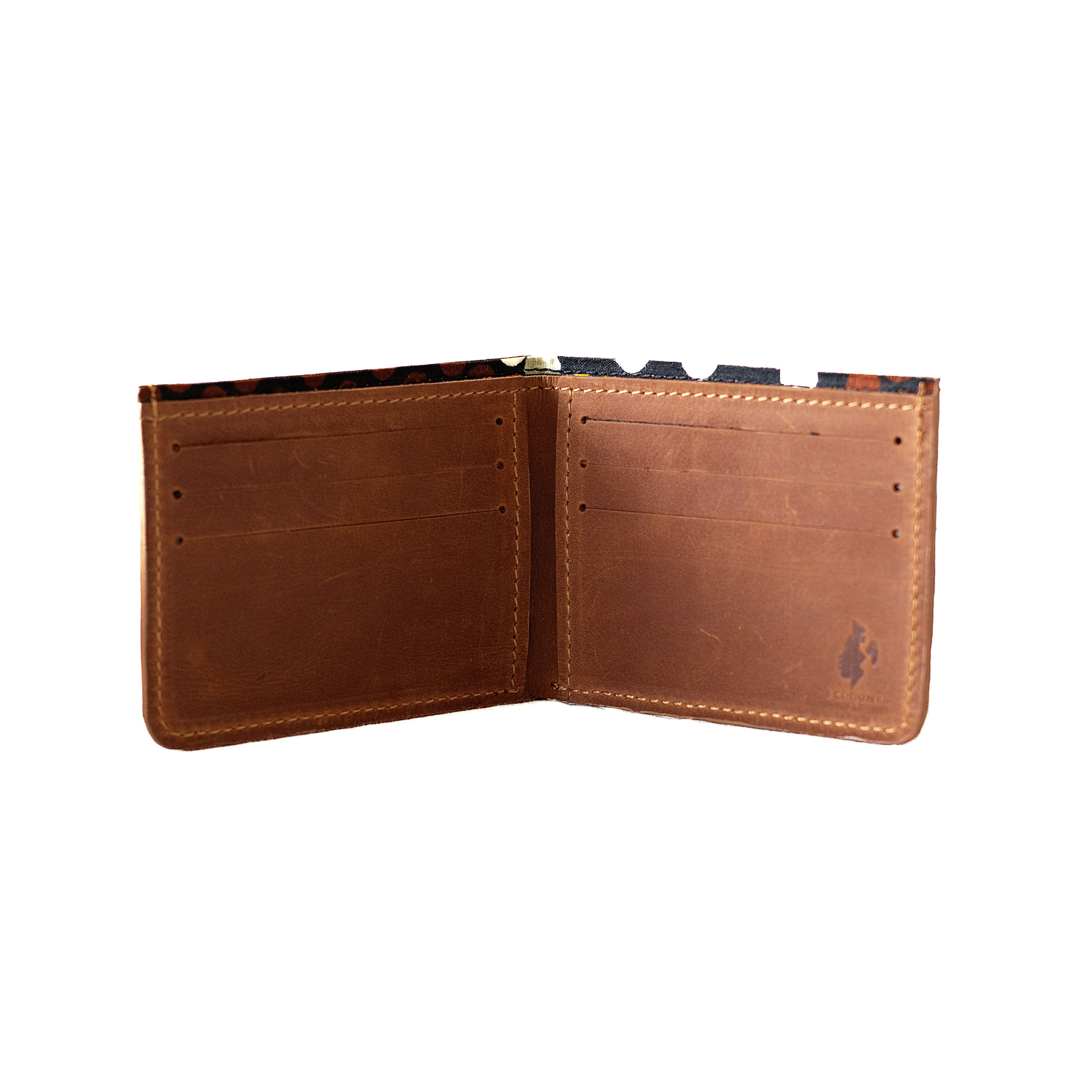 Leather Bifold Slim Wallets - Tan Pull Up