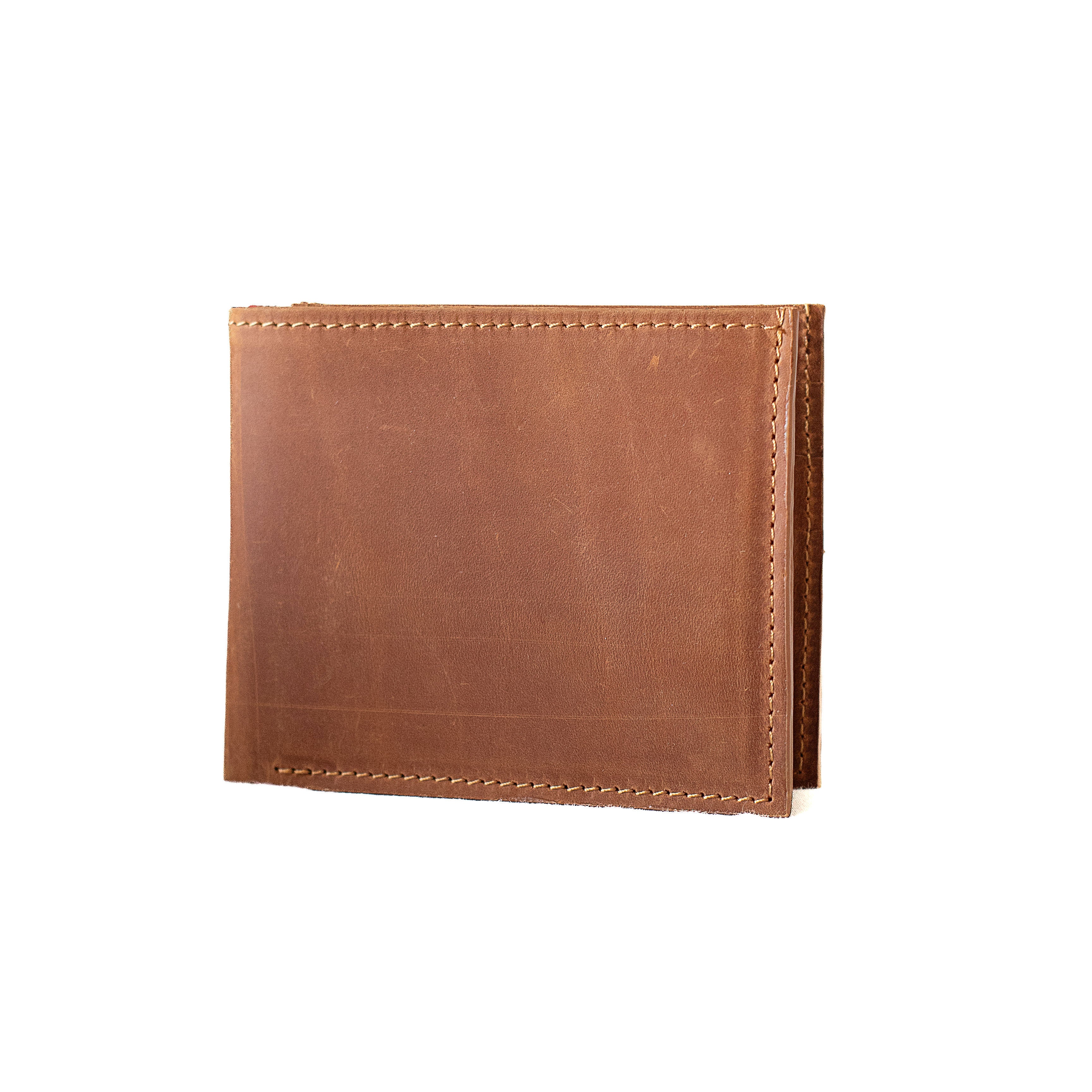 Leather Bifold Standard Wallet -  Tan Pull Up