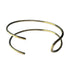 Mia minimalist double loop brass armlet flat lay — Ecodunia