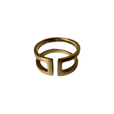 Mia Double Band Adjustable Ring, Jewelry