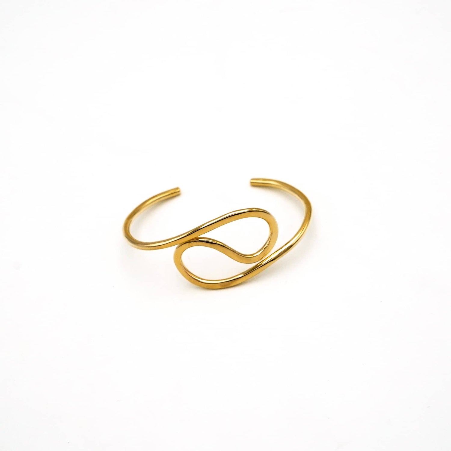 Milele Brass Spiral Cuff Bracelet for Women