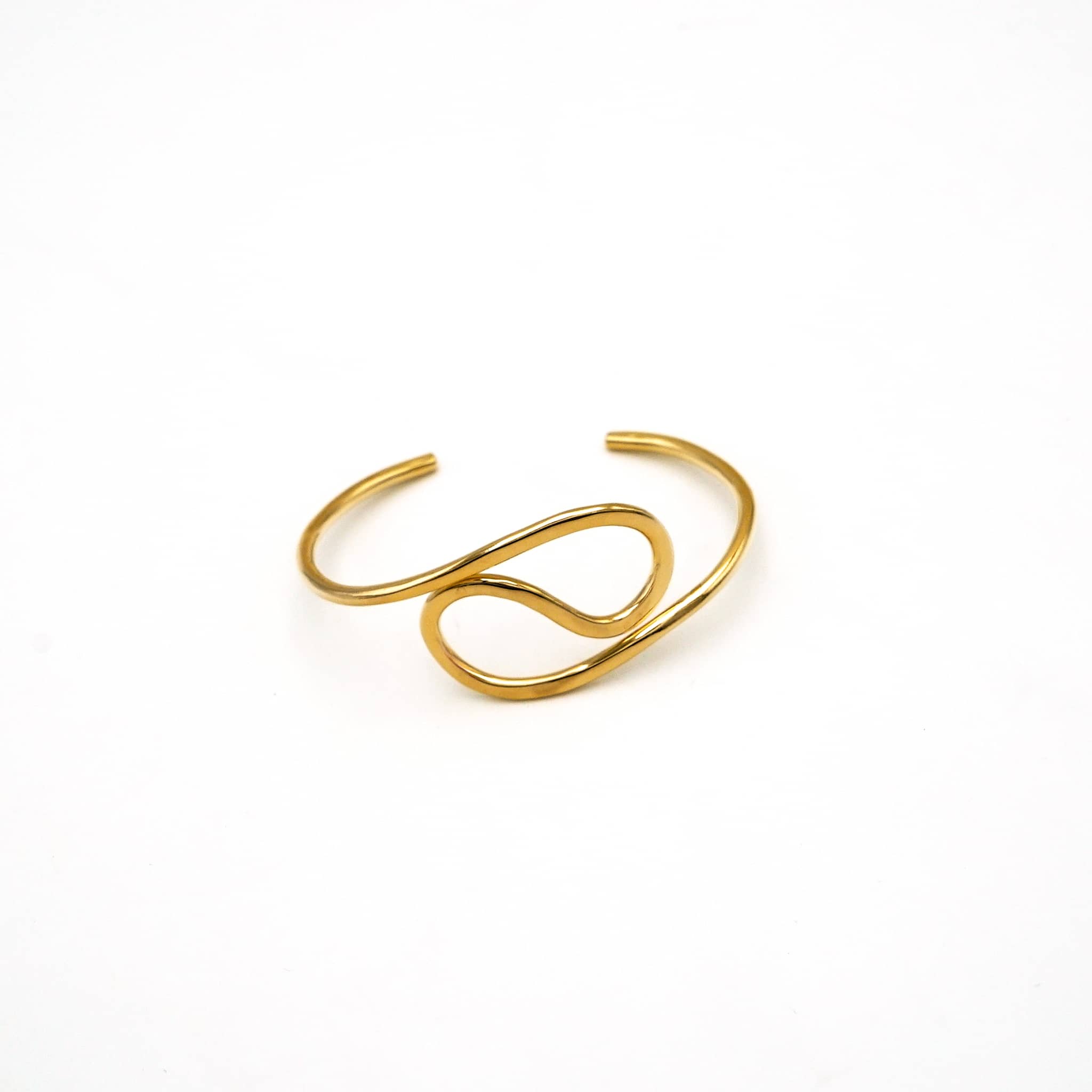 Milele Brass Spiral Cuff Bracelet for Women