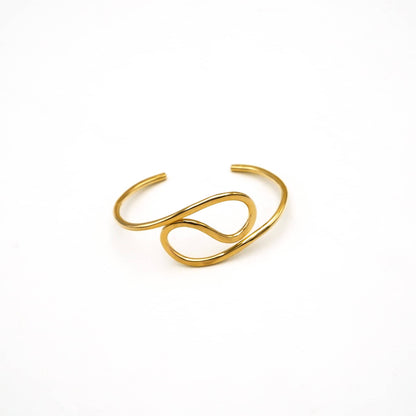 Milele Brass Spiral Cuff Bracelet for Women