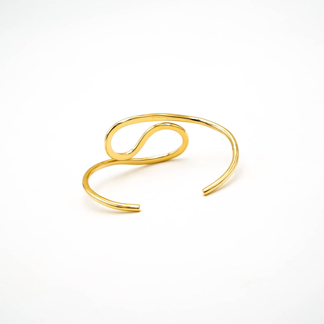 Milele Brass Spiral Cuff Bracelet for Women