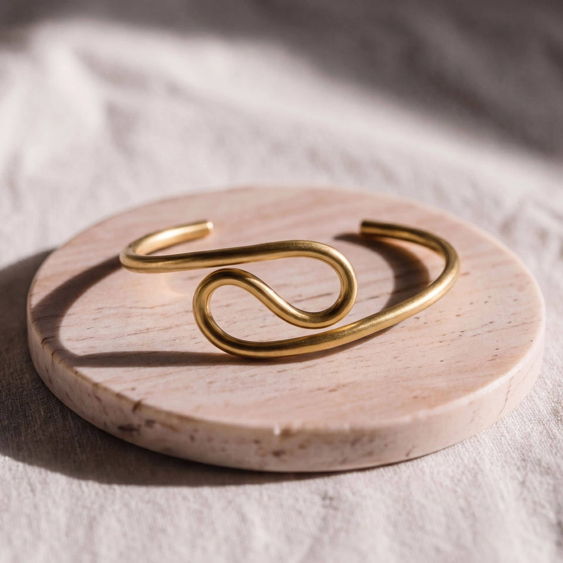 Milele Brass Spiral Cuff Bracelet for Women Ecodunia