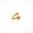 Mira Star & Heart Adjustable Brass Ring