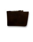 Leather Bifold Slim Wallet- Mocha Pull up