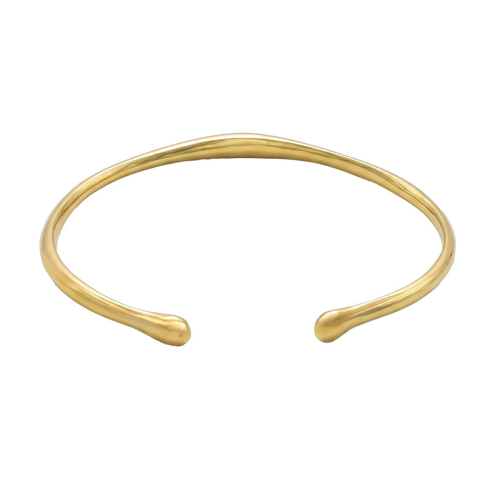 Smooth Wide Neck Cuff Brass Choker Necklace for Women | Msala - EcoDunia