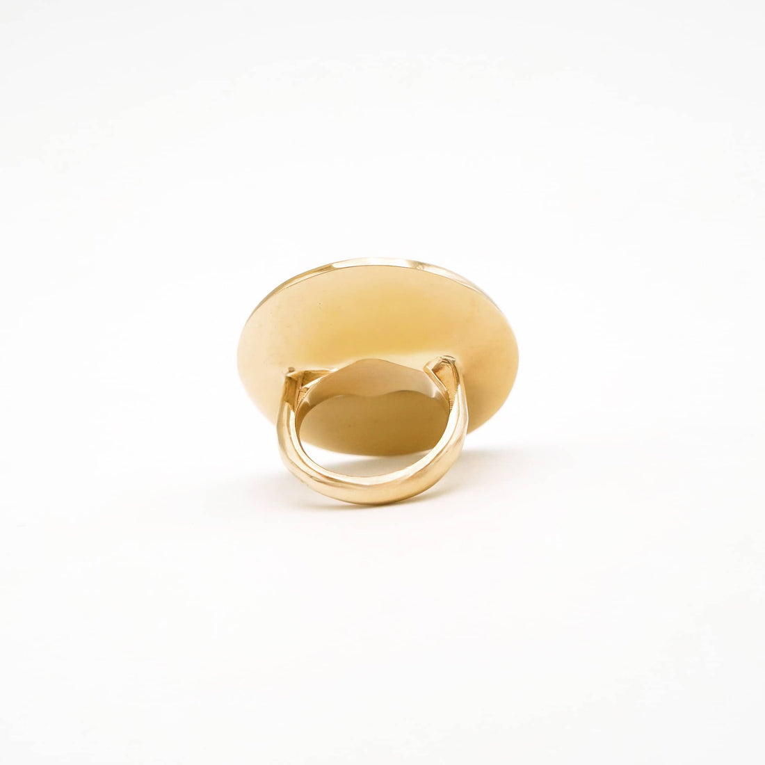 Mwanzo Circular Large Disc Ring Brass