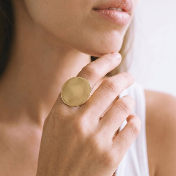 Large Disc Statement Ring | Mwanzo Ecodunia