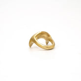 Hammered Smooth Crescent Moon Ring | Mwenzi Ecodunia