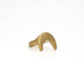 Hammered Crescent Moon Ring | Mwenzi Ecodunia