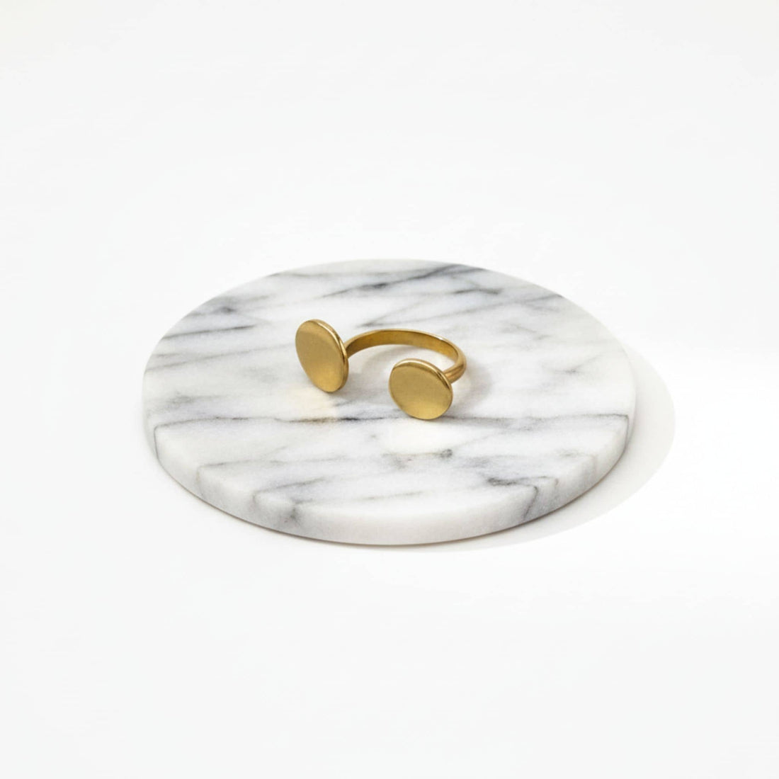 Nala Adjustable Double Disc Ring