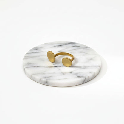 Nala Adjustable Double Disc Ring