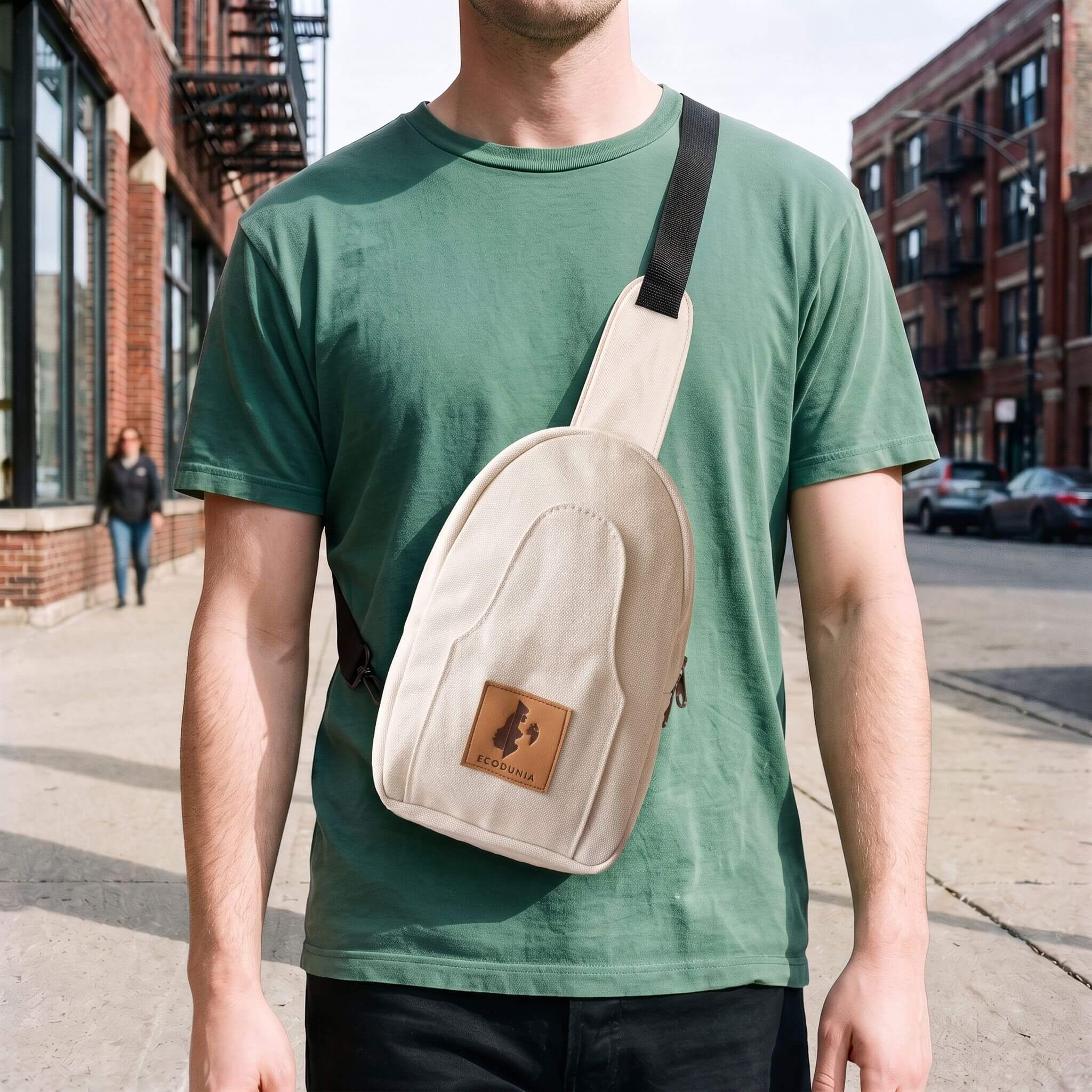Buru small canvas sling bag in natural #color_natural