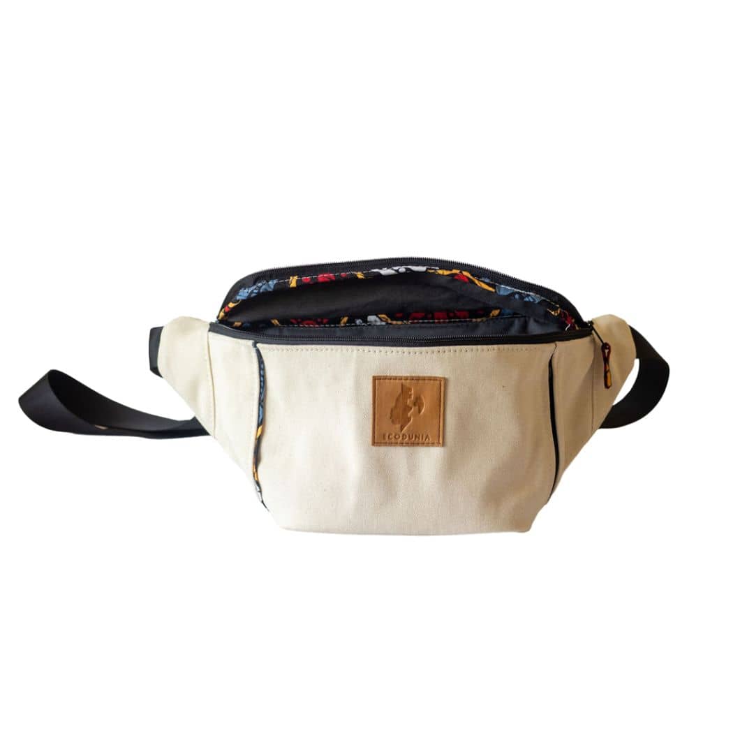 Crossbody Large Fanny Pack -  Canvas Waist Bag 