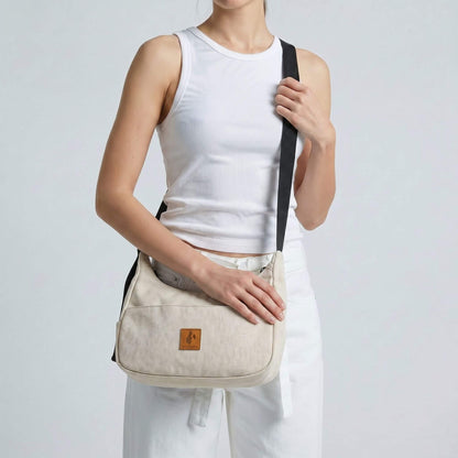 Canvas Shoulder Crescent Bag 