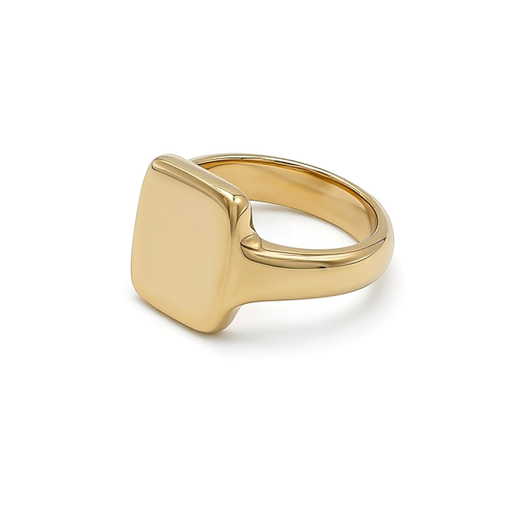 Square Minimalist Brass Ring | Ndiyo - EcoDunia