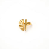 Nika Adjustable Brass Ring