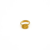 Brass Sunburst Signet Ring | Nila
