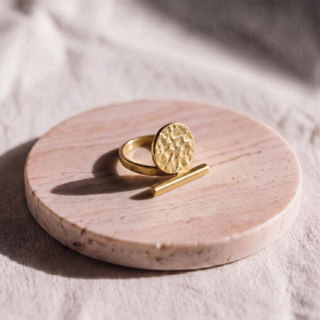 Brass Hammered Open Ring | Nuru Ecodunia