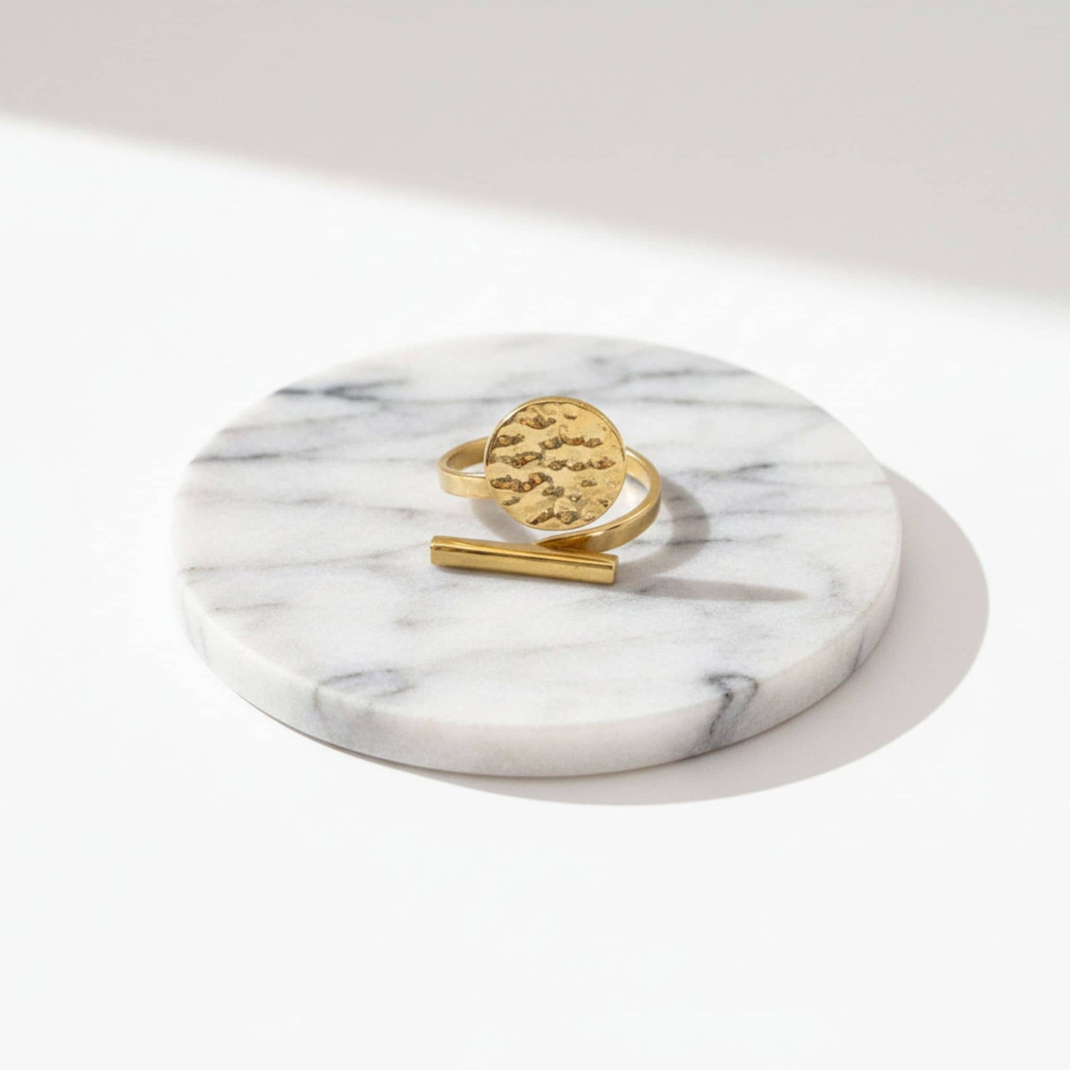 Nuru Adjustable Hammered Ring