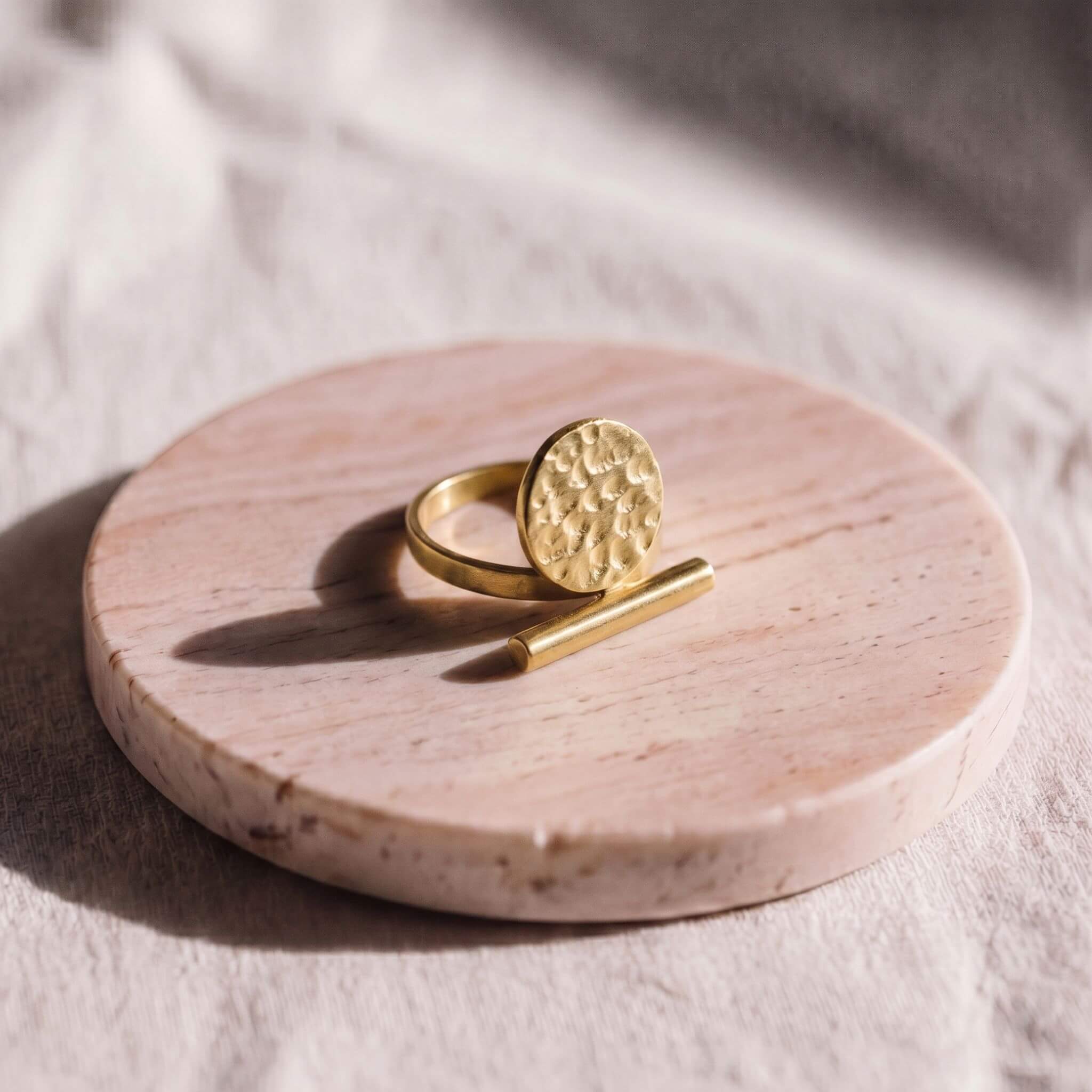 Brass Hammered Open Ring | Nuru Ecodunia